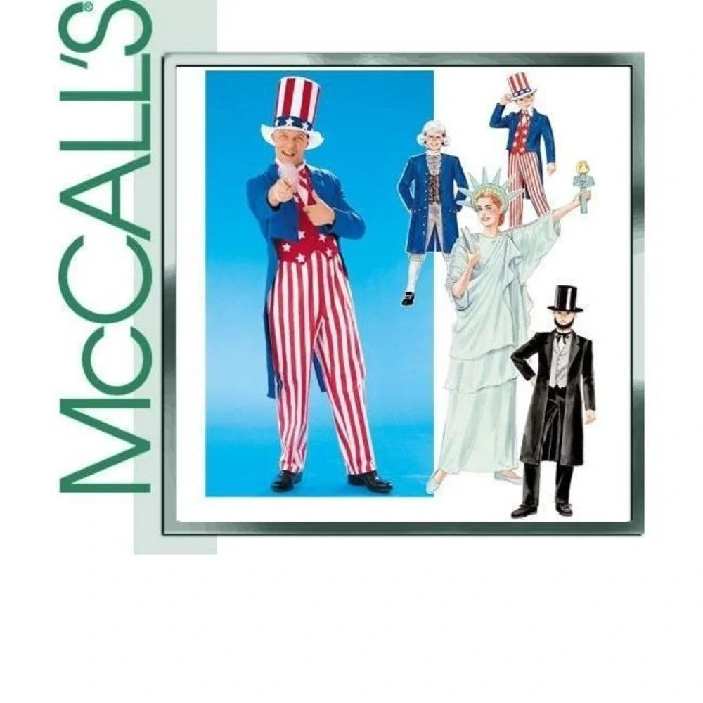 McCalls‎ Sewing Pattern 8701 P315 Costume Child 6-7 Patriotic Liberty Presidents